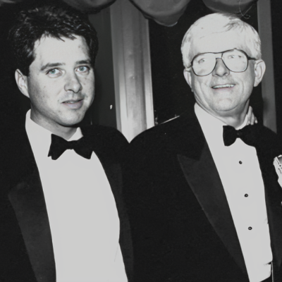 Phil Donahue with his youngest born, James "Jim" Donahue.